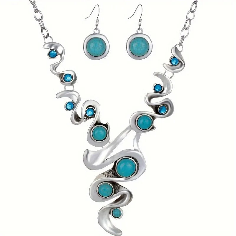 Elegant Jewelry Set for Women - Sterling Silver Necklace & Earrings Gift Set, Perfect for Weddings, Anniversaries & Special Occasions