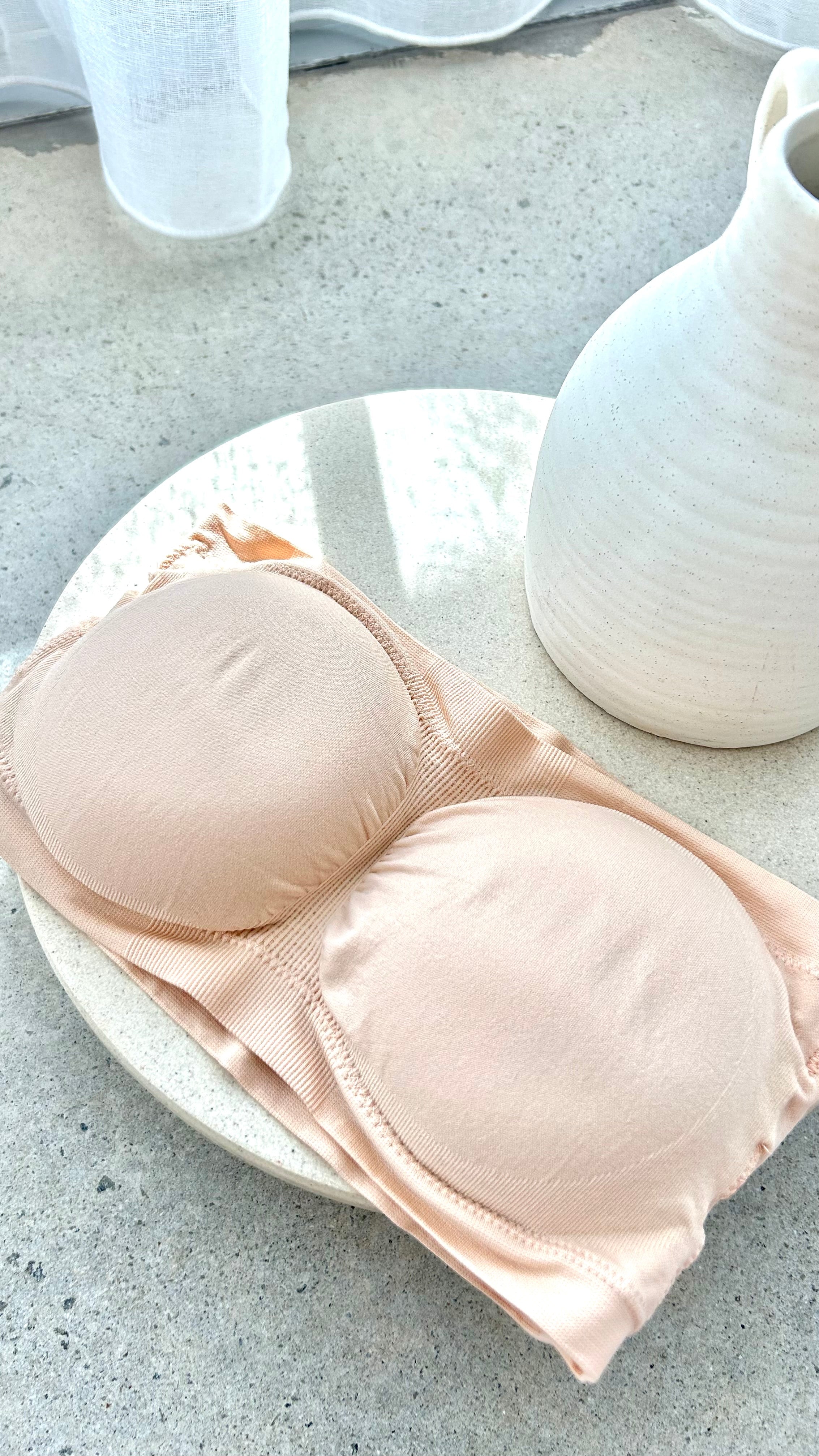 Nude Bandeau Bra - Seamless Comfort for Yoga, Workouts & Everyday Wear | Wireless Support & Smooth Fit