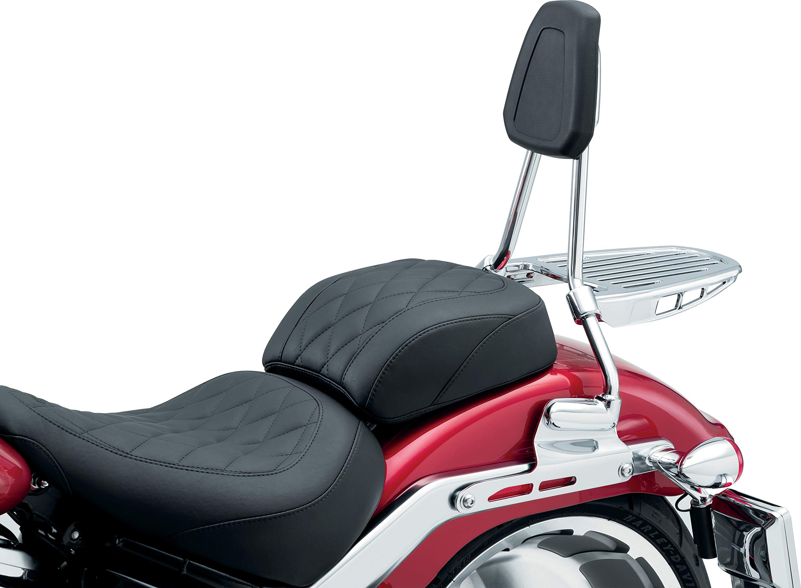 Kuryakyn 6588 Sissy Bar with Cushioned Backrest Pad for 2018-2020 Harley Davidson Breakout & Fat Boy - Chrome Motorcycle Accessory | Comfortable Passenger Support for Long Rides & Cruising