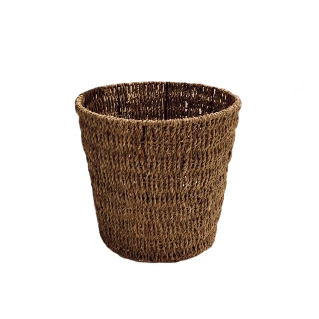 Handmade Rattan Bamboo Trash Can - Eco-Friendly Waste Basket for Kitchen, Bathroom & Office - Durable Indoor Recycling Bin with Lid - Perfect for Home, Apartment & Sustainable Living
