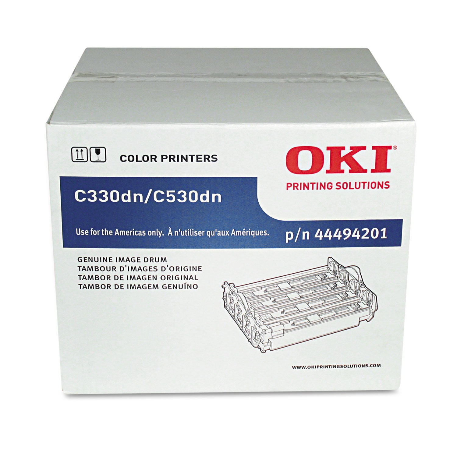 Oki Data Americas 44494201 Wireless Image Drum - High-Quality Color Drum Replacement for Oki Printers | Perfect for Office & Home Printing Needs