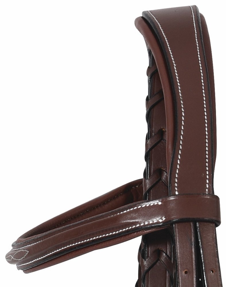 Henri de Rivel Mono Crown Bridle with Padded Wide Noseband - Premium Equestrian Horse Riding Equipment for Dressage & Jumping | Comfortable Fit for Training & Competition