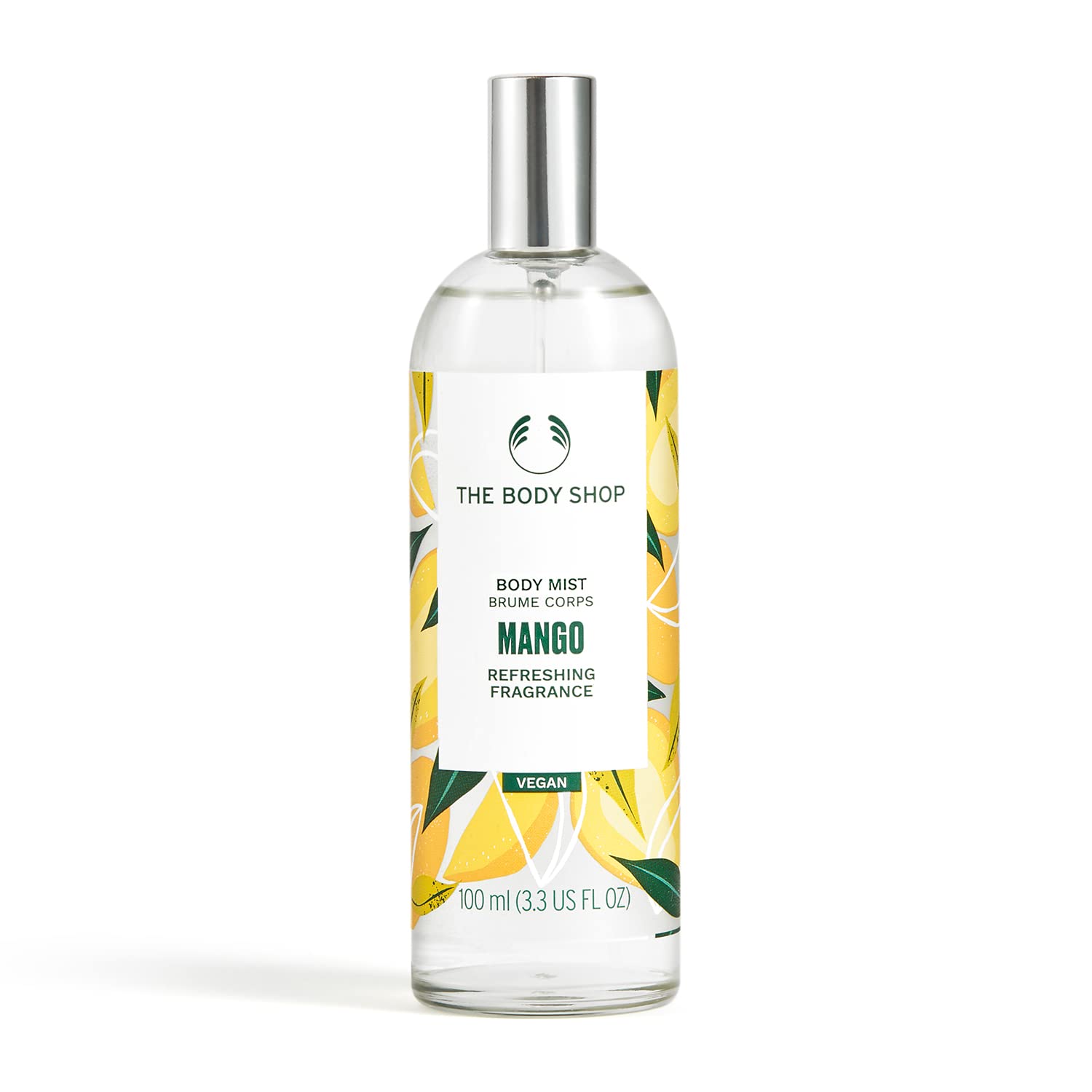 The Body Shop Mango Body Mist - Refreshing & Cooling Fruity Fragrance Spray - Vegan & Cruelty-Free - 3.3 oz - Perfect for Summer Days, Gym Sessions & Travel