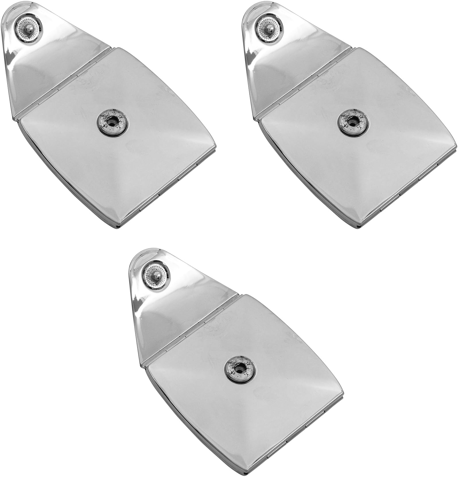 Stephanie Imports Set of 3 Double-Sided Clutch Magnifying Compact Mirrors - Silver | Travel & Makeup Essential | Perfect for Handbags, Travel Kits & Vanity Organizers