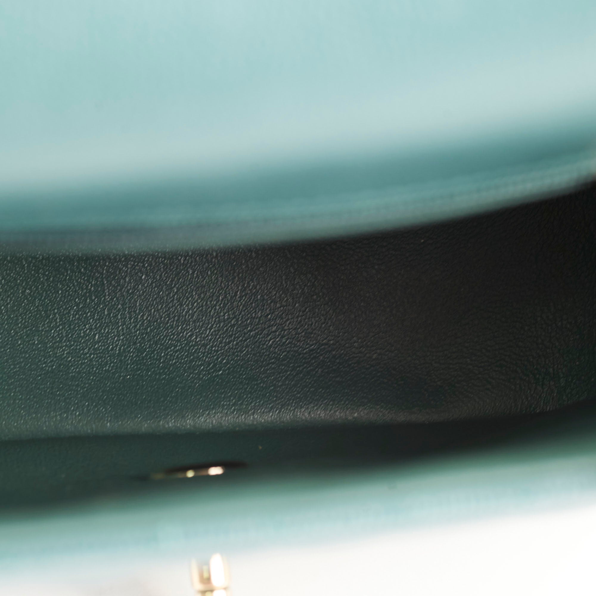 Chanel Caviar Mini Square Flap Bag Turquoise Leather Crossbody Purse for Women - Perfect for Parties, Dating & Special Occasions