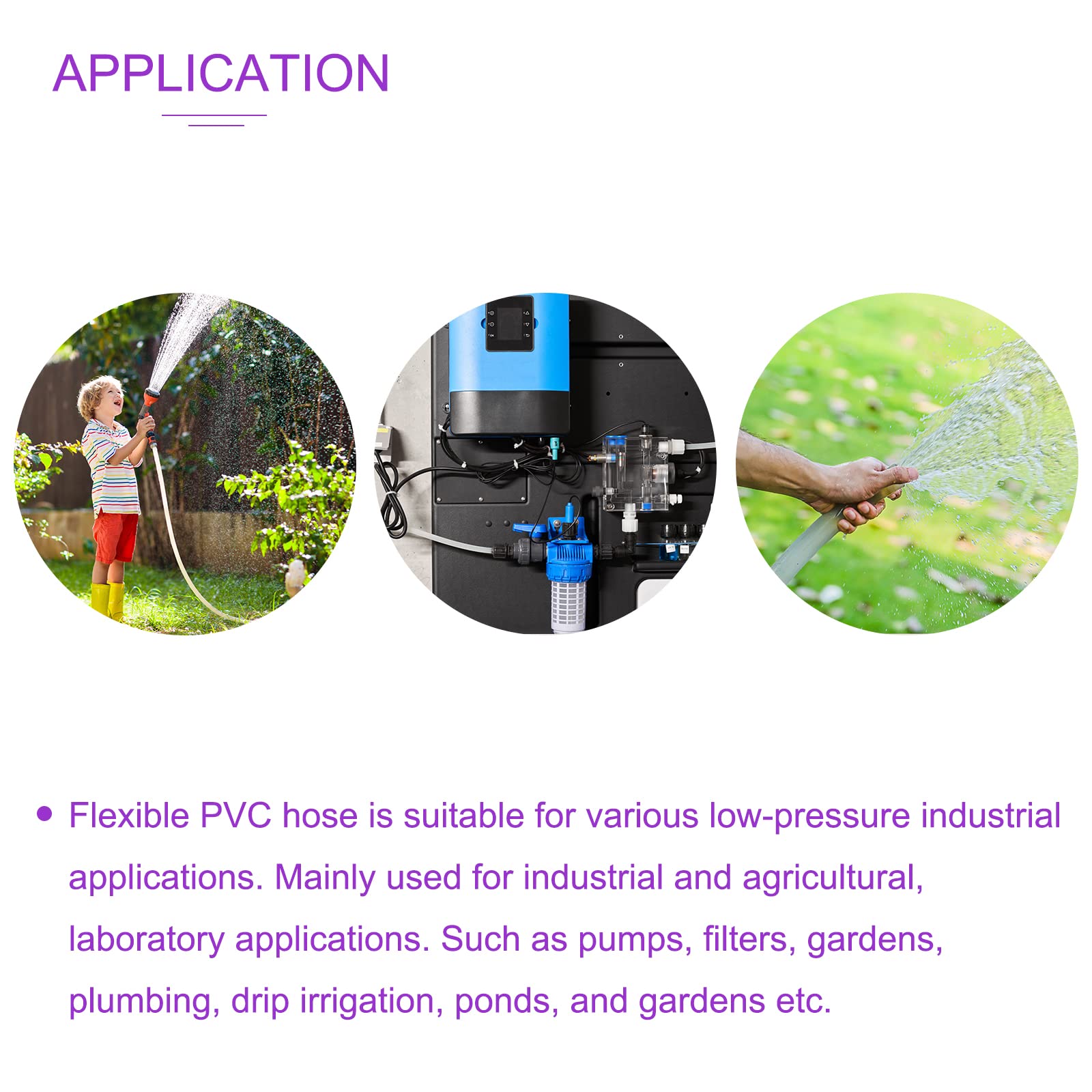 DMiotech 6mm ID 8mm OD Clear PVC Tube - Flexible Transparent Vinyl Tubing for Garden Watering, Air Compressor, Oil Transfer - 2m/6.5ft Length - Perfect for Aquariums, Hydroponics & DIY Projects
