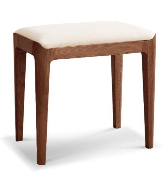 16.5x11.8x16.5 inch / 42x30x42 сm / Walnut Color / Ash log makeup stool
