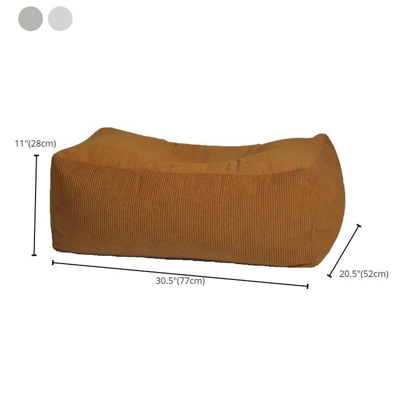 White/Sepia/Lime Green Removable Cover Pre-Filled EPP Bean Bag Chair - Solid Color Seating for Living Room, Bedroom & Game Room - Comfortable Bean Bag Set for Adults & Kids