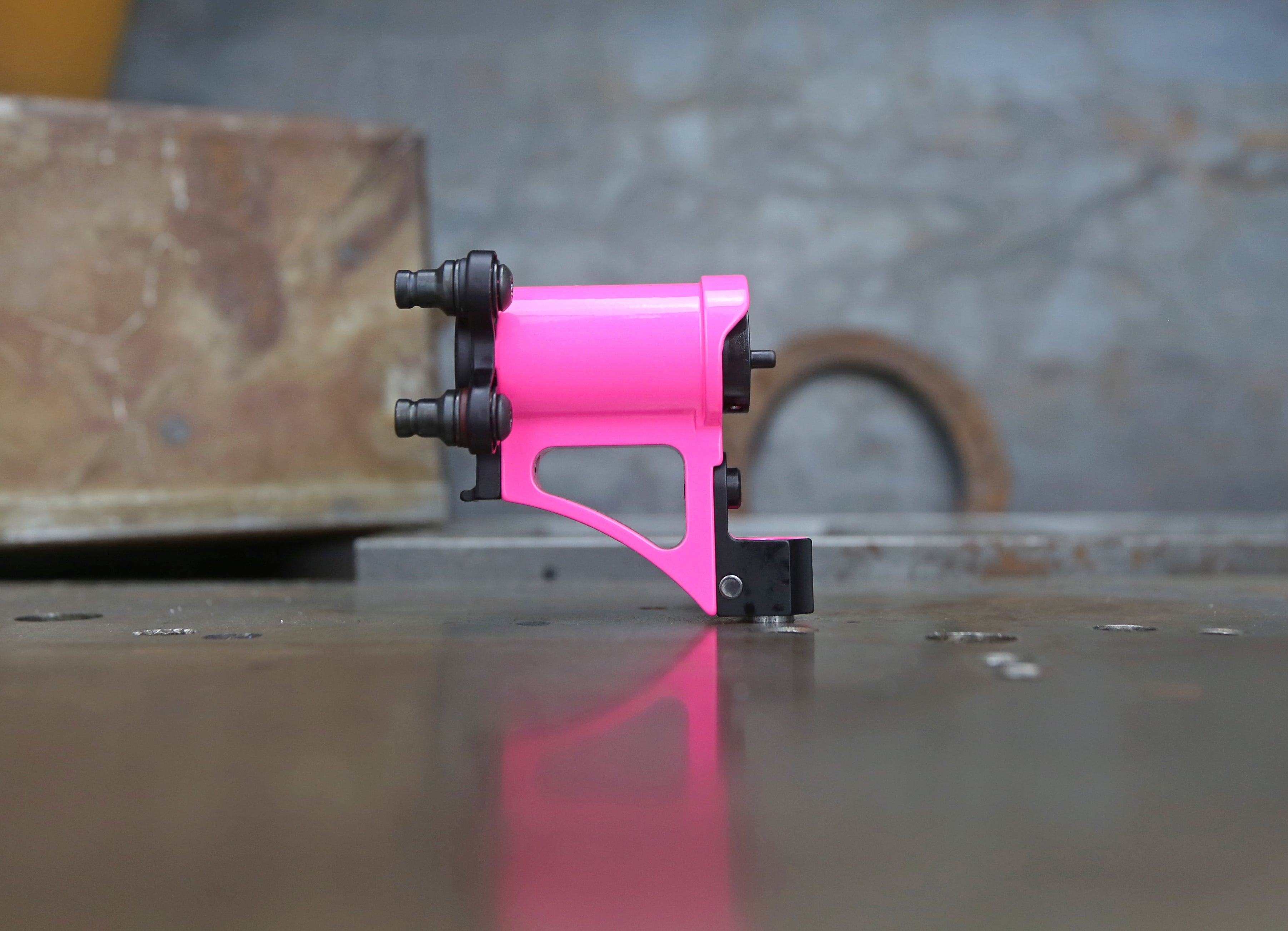 Limited Edition Mike Pike PMA Direct Drive Rotary Tattoo Machine - Hot Pink & Black | Professional Tattoo Equipment for Artists & Studios