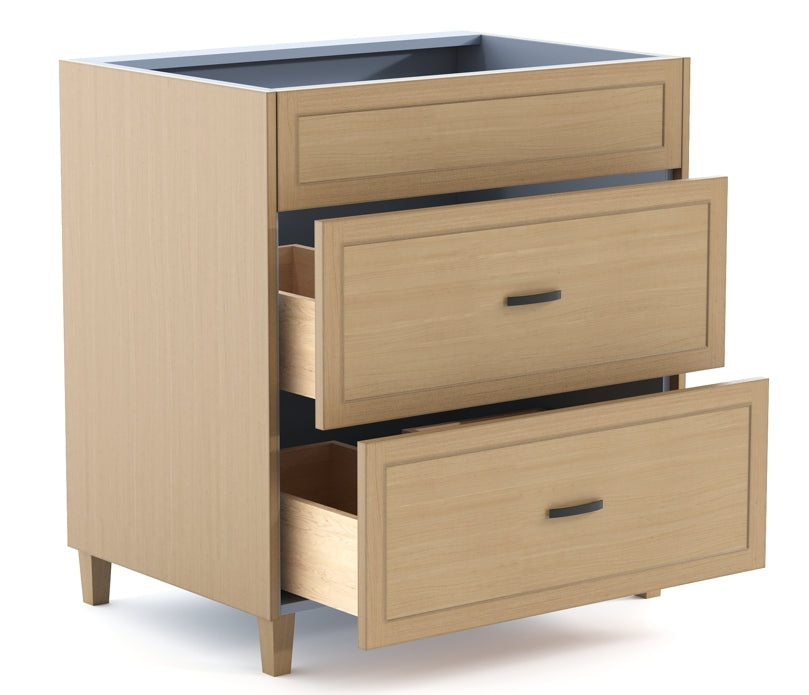 Classic 30-Inch Dresser Style Canadian Made Bathroom Vanity with Quartz Countertop - Perfect for Modern Bathroom Renovations and Small Space Solutions