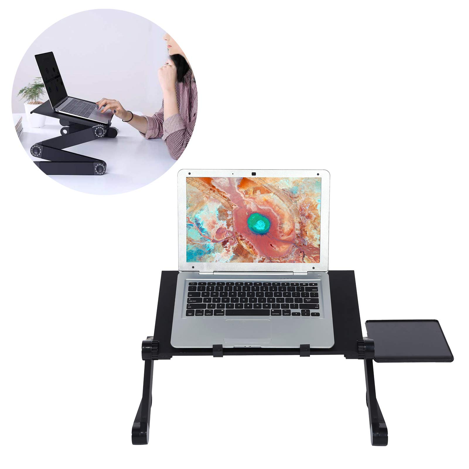 Aluminum Alloy Foldable Laptop Stand - Portable Laptop Desk for Home, Office, Travel, and Ergonomic Workspace Setup