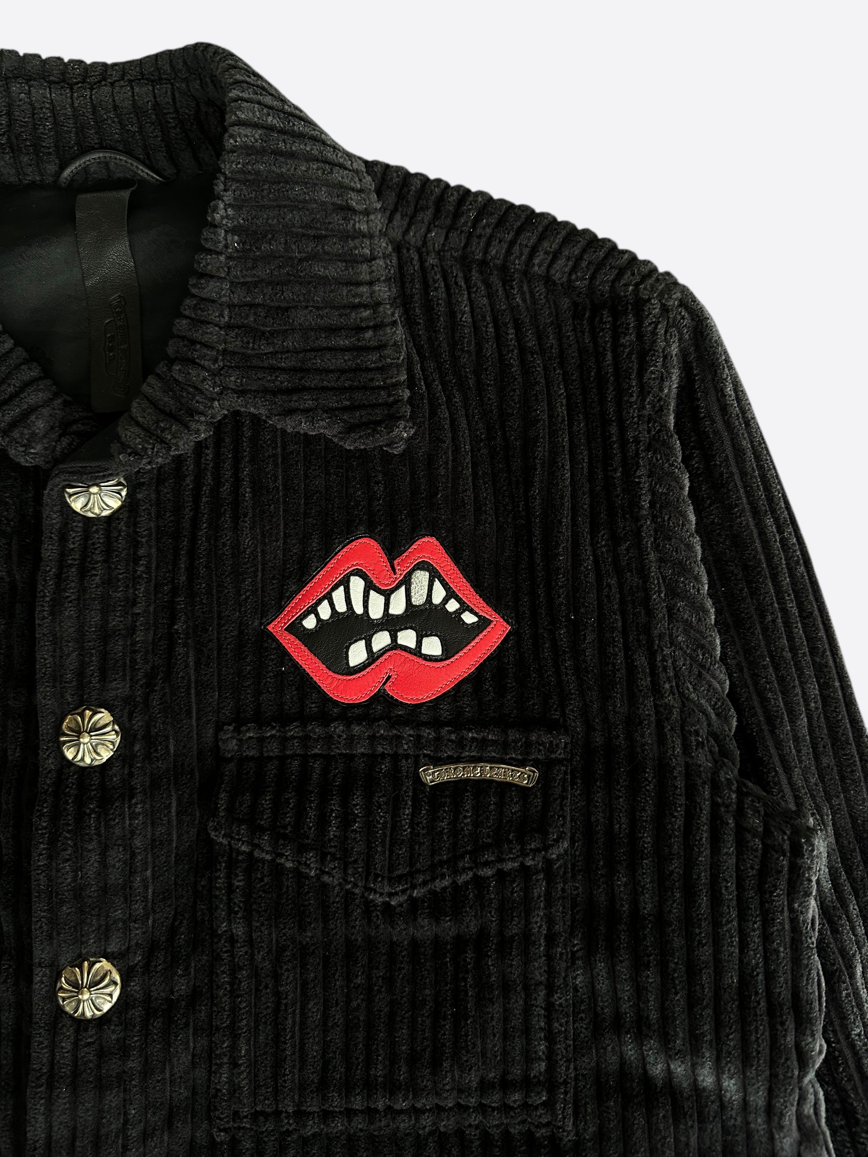 Chrome Hearts Matty Boy Black Chomper Corduroy Jacket for Men | Luxury Streetwear Fashion | Perfect for Casual Outings & Nightlife