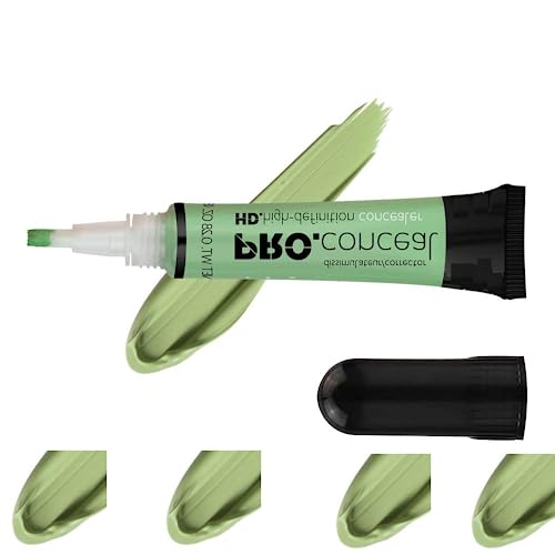 Best PRO GREEN CONCEALER for Fine Lines & Wrinkles - Natural Coverage Makeup for Dark Circles & Blemishes - Perfect for Everyday Use & Professional Makeup Looks