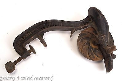 Vintage CHERRY STONER Cast Iron No.1 Enterprise Cherry Pitter - Authentic 1883 Antique Kitchen Tool for Baking & Preserving