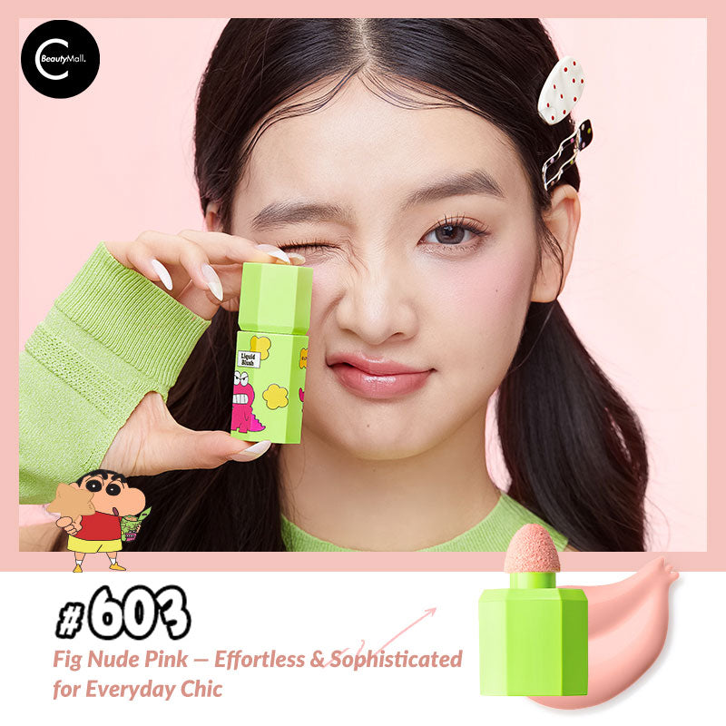 JILLLEEN x Crayon Shin-chan Collaboration Cheek Tint Blush - Long Lasting Natural Rosy Glow for Daily Makeup & Special Occasions