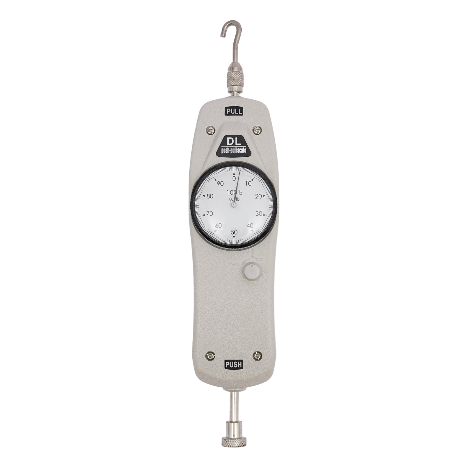 100lb Digital Push Pull Force Gauge - High Precision Force Tester & Dynamometer for Tension/Compression Testing - Ideal for Quality Control, Material Testing & Industrial Applications (DL-100)