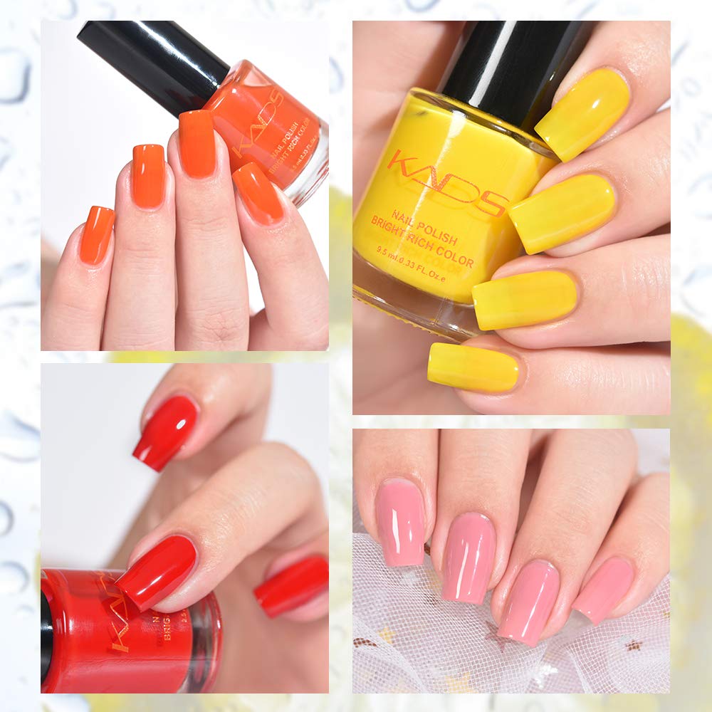 KADS Oil Jelly Nail Polish Set - 12 Colors Gel Nail Polish Kit for Manicure & Pedicure - Long Lasting, Non-Toxic, Waterproof Nail Art Design - Perfect for Home Salon, Party, Wedding & Gift Giving