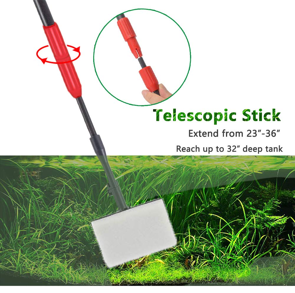6-in-1 Aquarium Cleaning Kit with Telescopic Handle (32