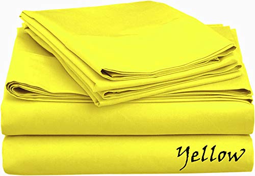Luxury 100% Egyptian Cotton Sateen Bed Sheet Set - 4 Piece Hotel Quality Bedding with 12