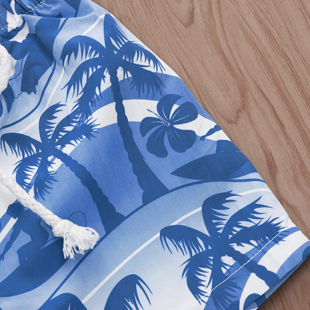 **Boys' Swim Shorts for Toddlers 1-4 Years - Hawaiian Print Swimwear with Elastic Waistband - Perfect for Beach, Pool & Summer Play**