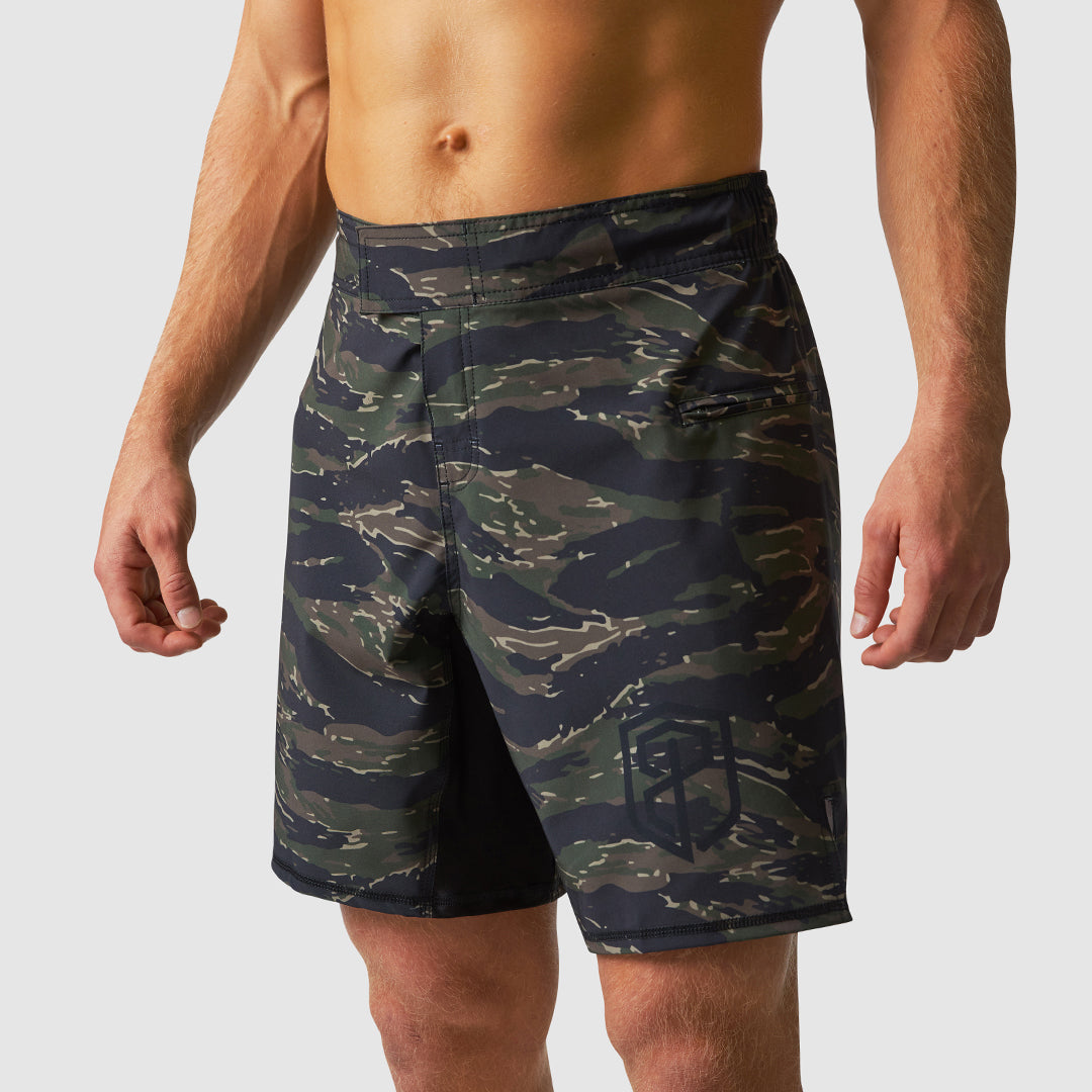 American Defender Short Velcro 3.0 Tactical Boots - Tiger Stripe Camo Military & Outdoor Footwear for Hiking, Airsoft, and Tactical Training