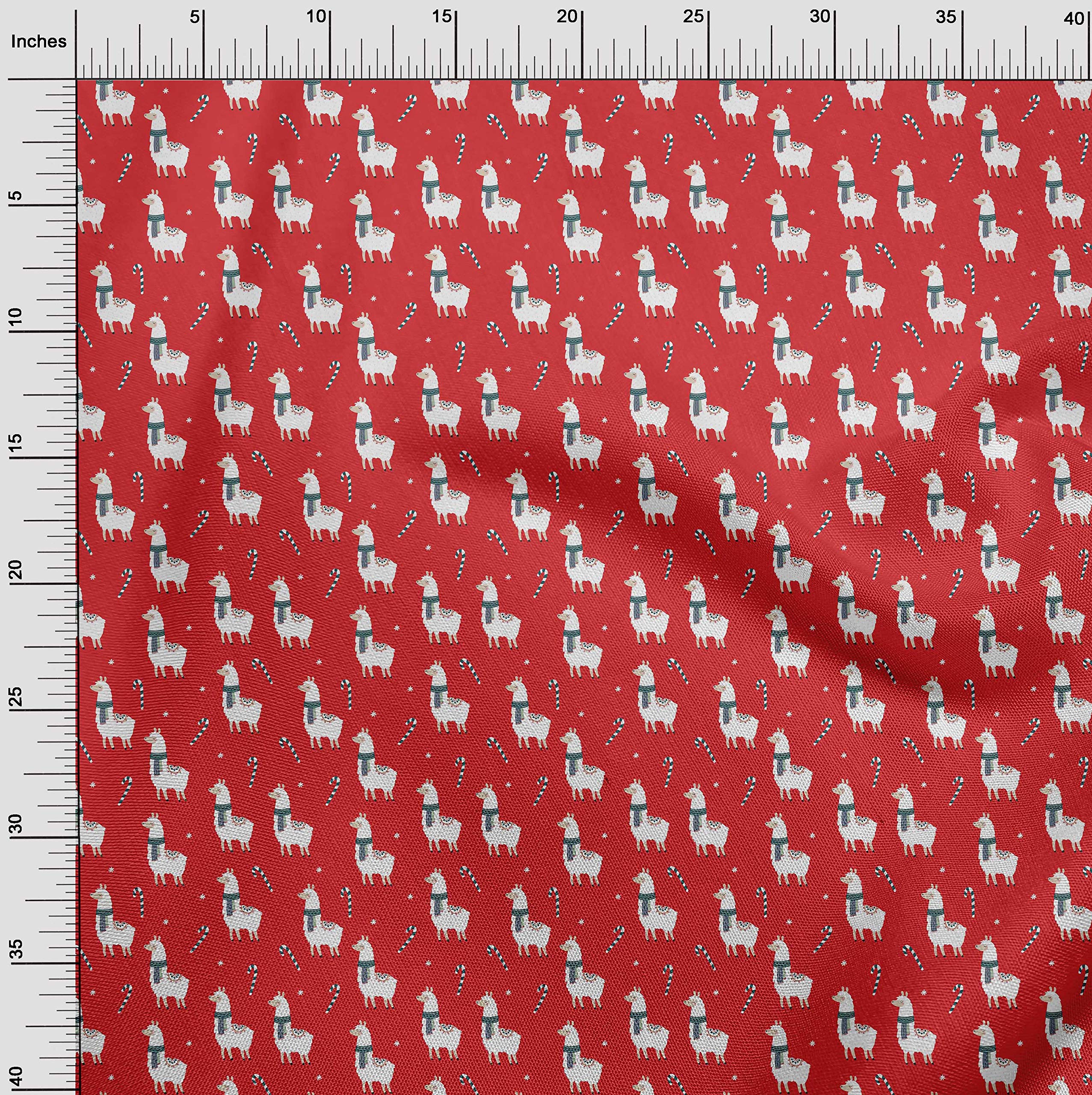 oneOone Silk Tabby Candy Red Fabric - 42 Inch Wide Printed Cotton for DIY Sheep & Candy Stick Cartoon Crafts, Home Decor, Quilting, Sewing Projects | Perfect for Costume Making, Scrapbooking, and Gift Wrapping
