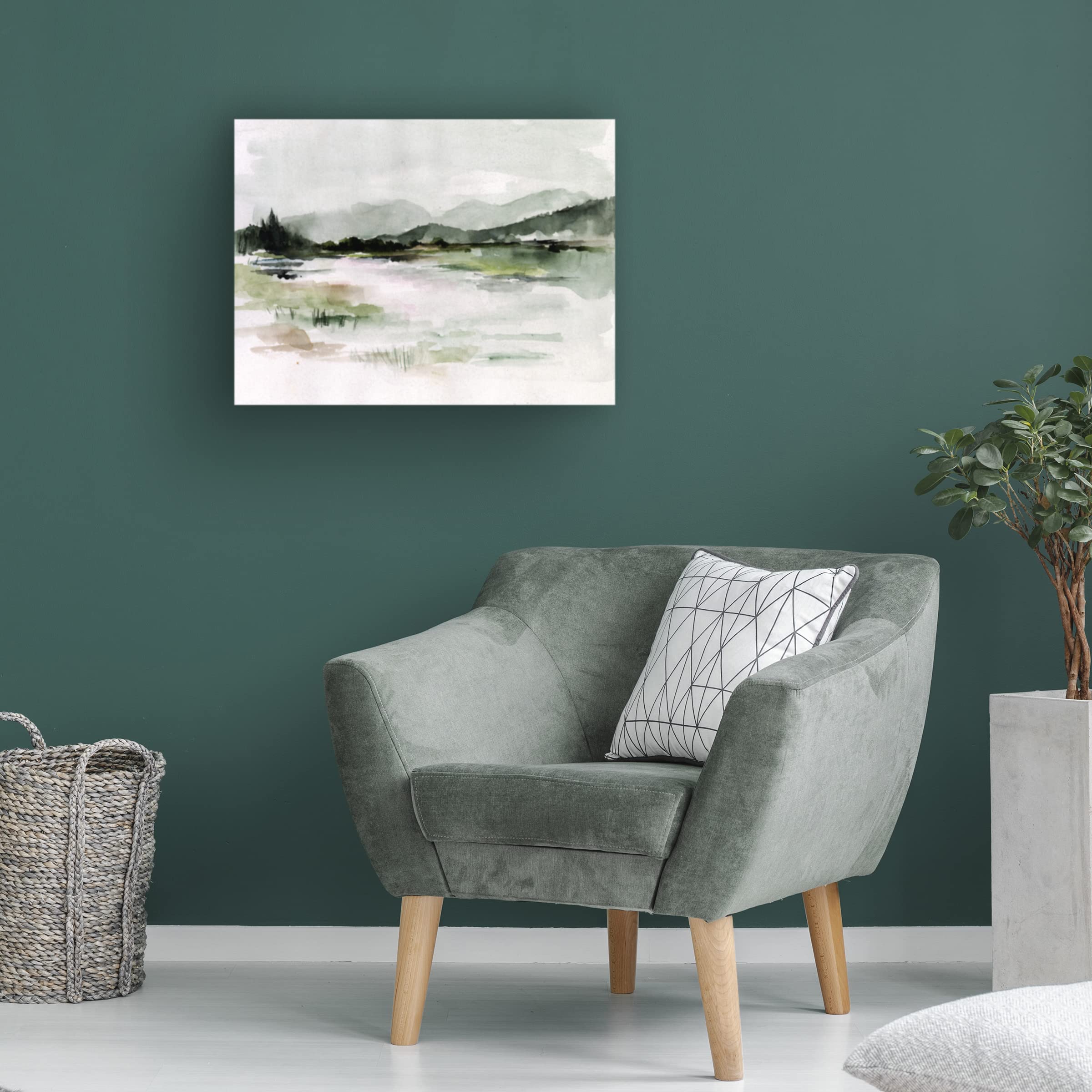 Trademark Fine Art 'Lake Mist I' Canvas Art by Jennifer Paxton Parker - Stunning Landscape Wall Decor for Living Room, Bedroom & Office