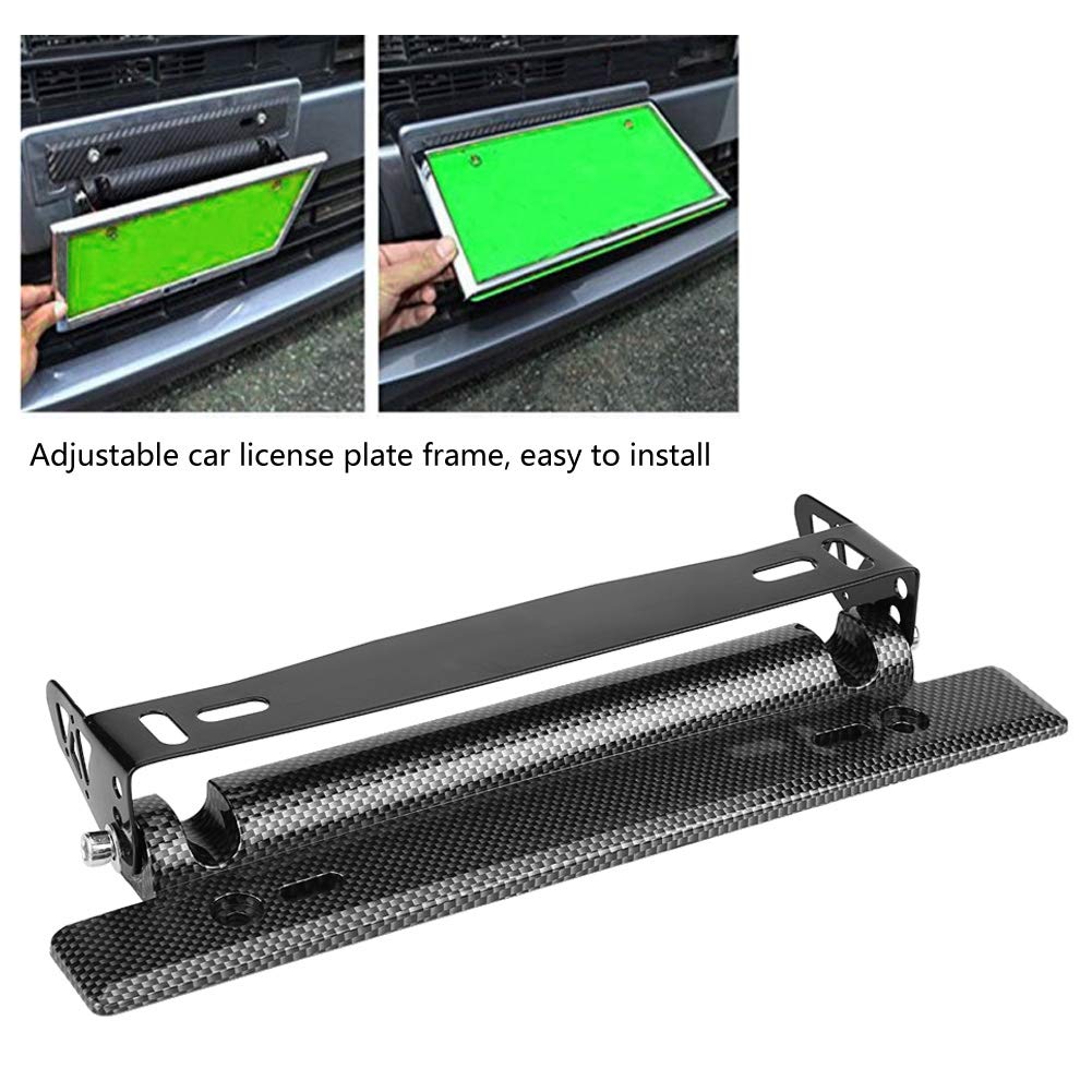 Universal Adjustable Weatherproof Car License Plate Bracket Holder - Durable License Plate Frame for All Vehicles - Perfect for Trucks, SUVs, and Sedans in All Weather Conditions