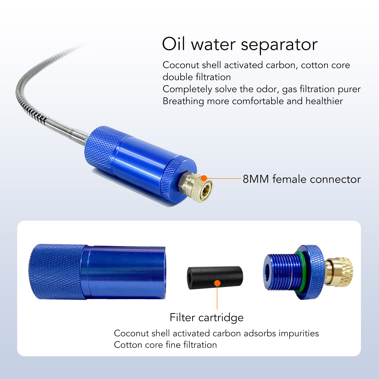 Portable 3000psi Oxygen Cylinder Air Pump - Stainless Steel & Aluminum Hand Pump for Breathing Training, Scuba Diving, Emergency Oxygen Supply & Medical Use