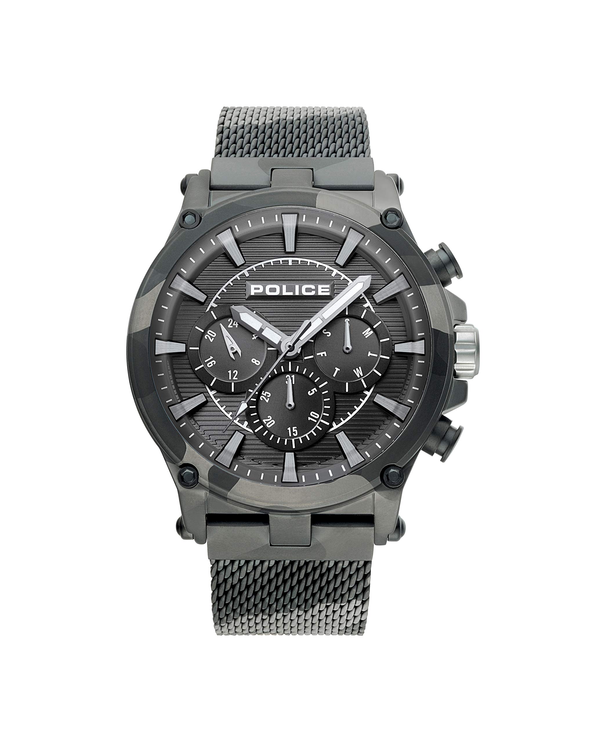 Rebel Men's Analog Quartz Police Watch with Stainless Steel Bracelet - R1453321003 - Perfect for Duty, Outdoor Adventures & Everyday Wear