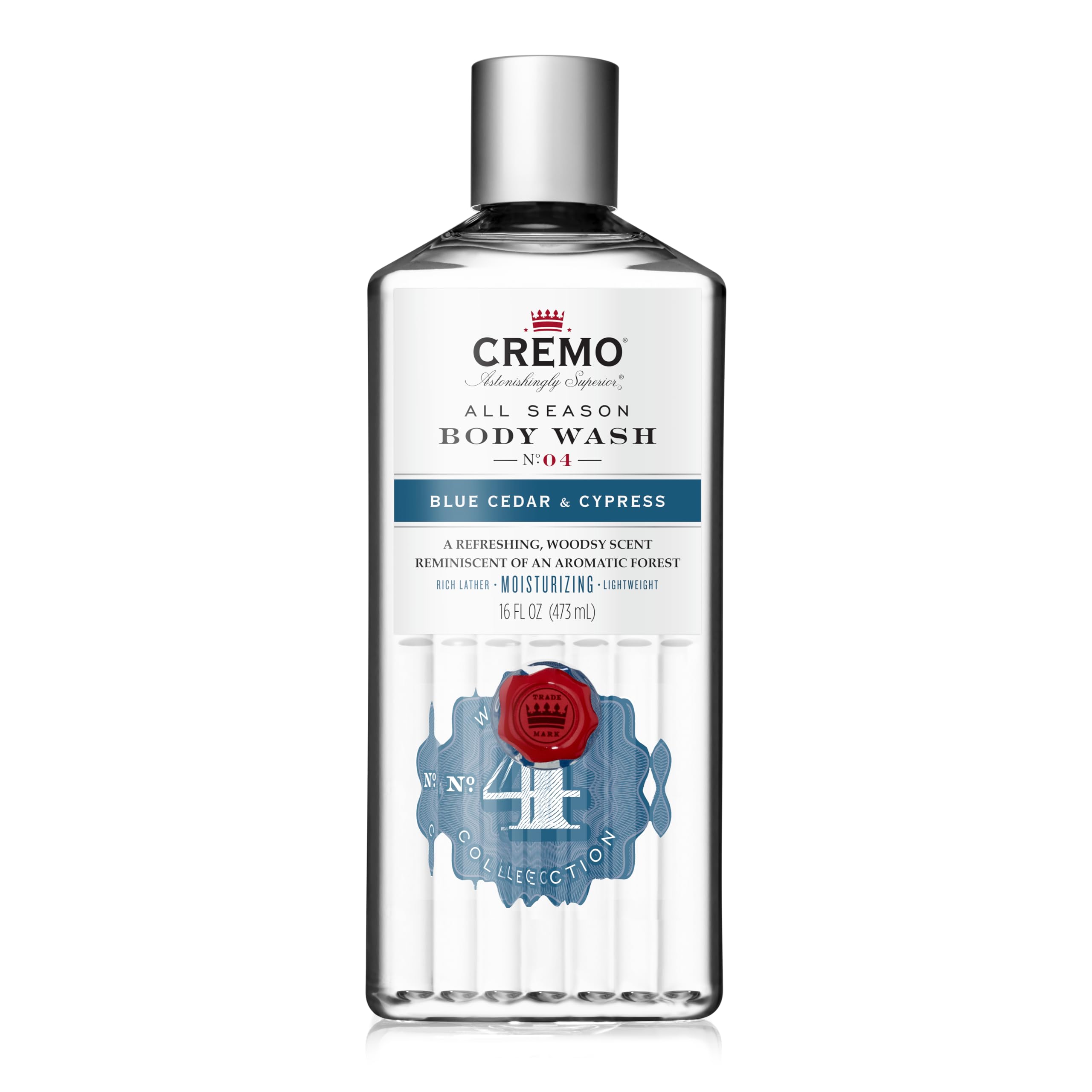Premium Cremo Men's Body Wash Gift Set - 16oz Woodsy Blue Cedar & Cypress + Kentucky Bourbon Vetiver Oak Scented Shower Gel for Men | Luxury Bath & Grooming Essentials for Daily Use, Travel & Gifts
