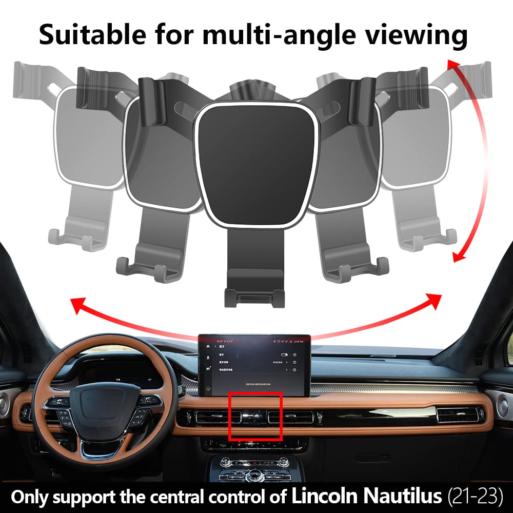 2021-2023 Lincoln Nautilus Car Phone Holder - Universal Auto Accessories Dashboard & Air Vent Phone Mount for Safe Driving | Perfect for Navigation, GPS & Hands-Free Calling