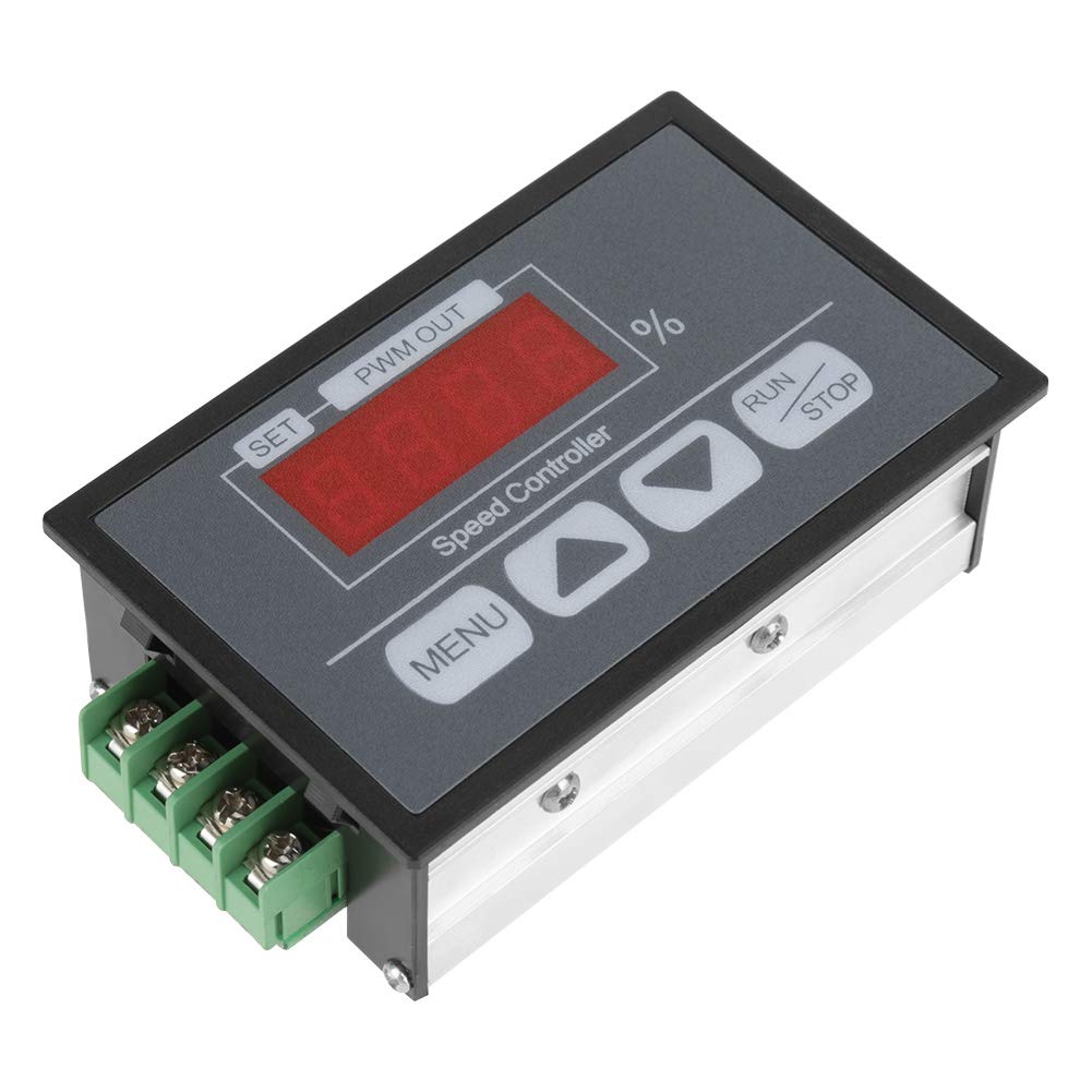 Digital Motor Speed Controller 6-60V with LCD Display - DC Motor Regulator for Slow Start/Stop - Perfect for CNC Machines, 3D Printers & DIY Projects