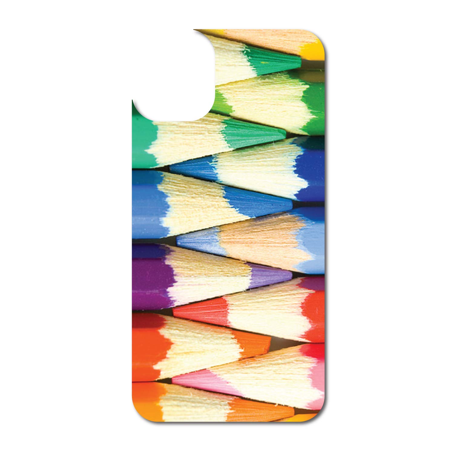 DistinctInk Custom Skin Decal for OtterBox Symmetry iPhone 11 Case (6.1 Inch) - Rainbow Pencil Design - Protective Vinyl Sticker - Perfect for School, Office & Artistic Expression