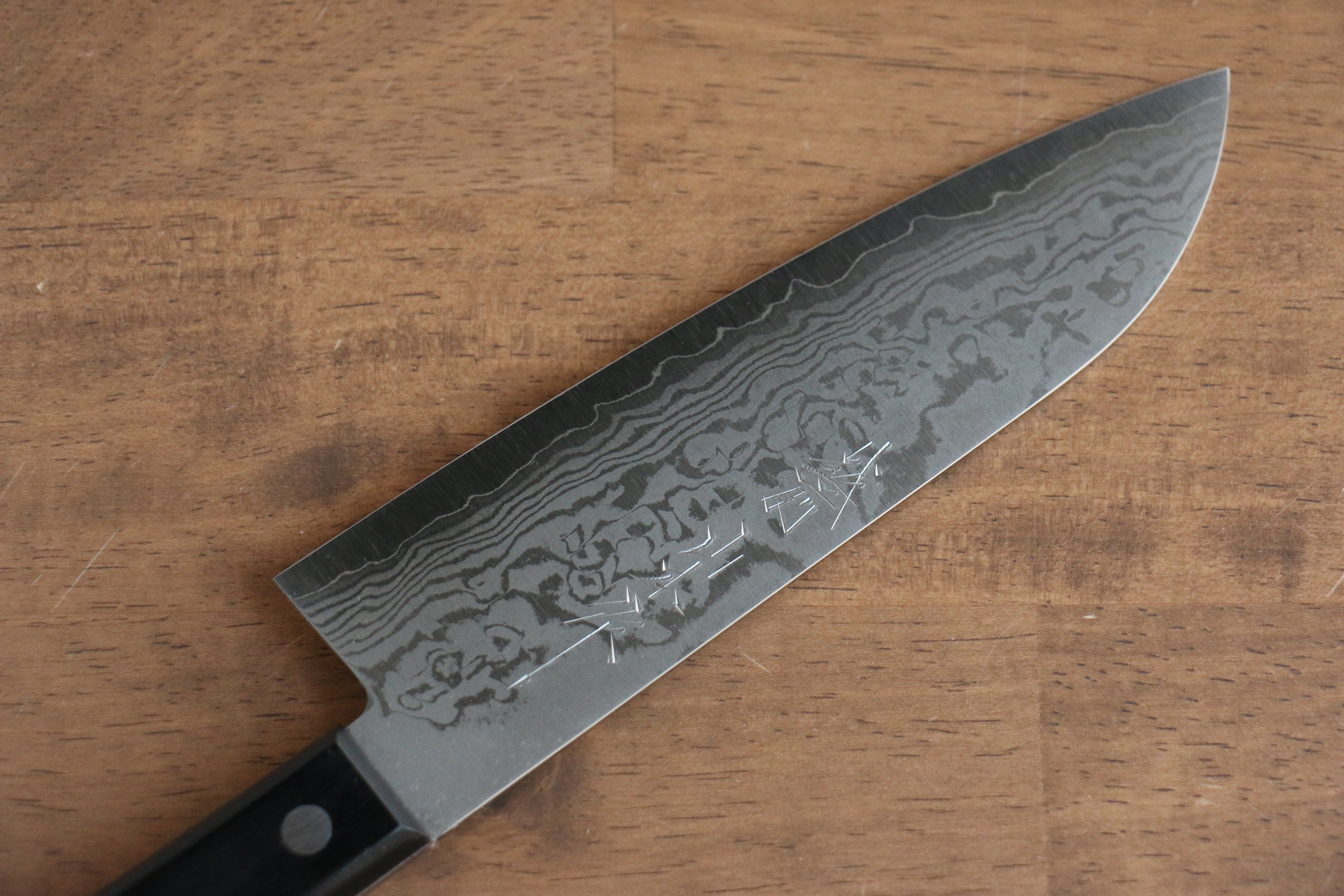 Premium Nao Yamamoto VG10 Damascus Santoku Knife 170mm - Black Pakkawood Handle - Japanese Kitchen Knife for Slicing, Dicing & Chopping Vegetables, Meat & Fish - Perfect for Home Chefs & Professional Kitchens