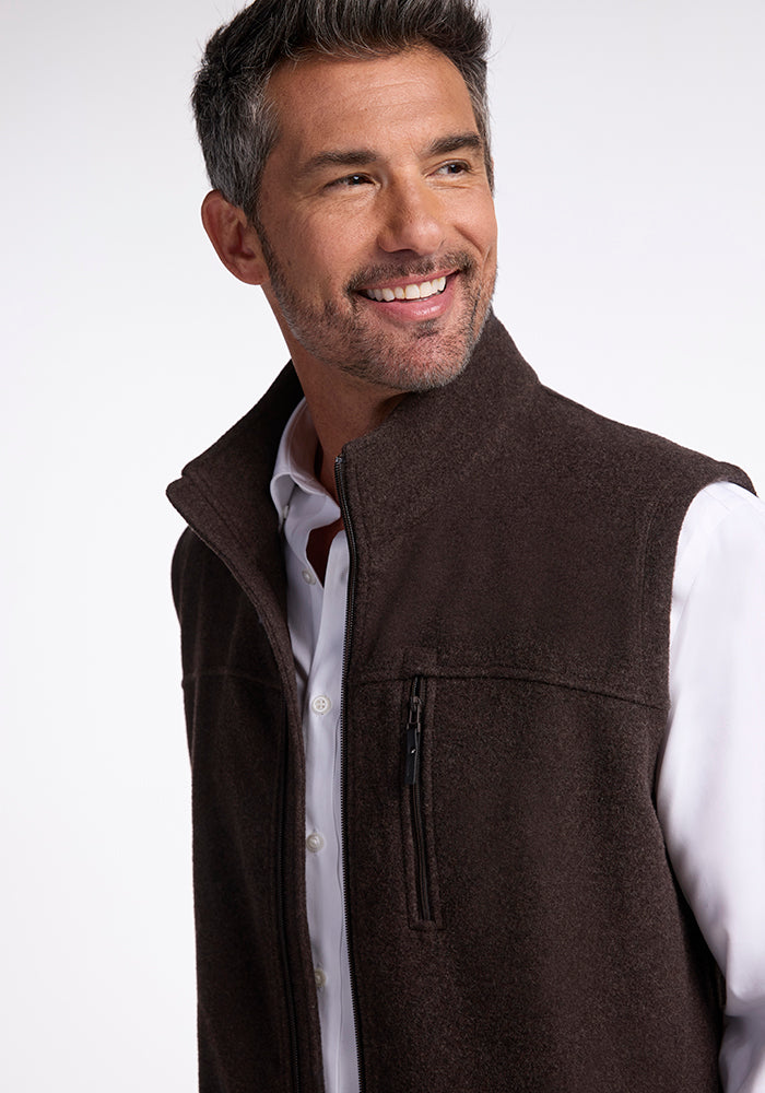 Stowe Vest for Men & Women - Soft Maple Melange Fleece Jacket for Outdoor Hiking, Camping & Casual Wear