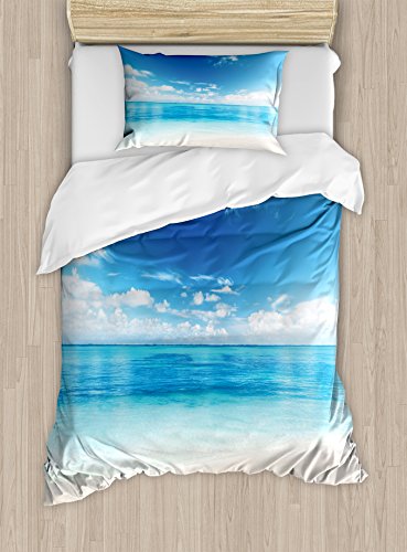 Blue Aqua and White
