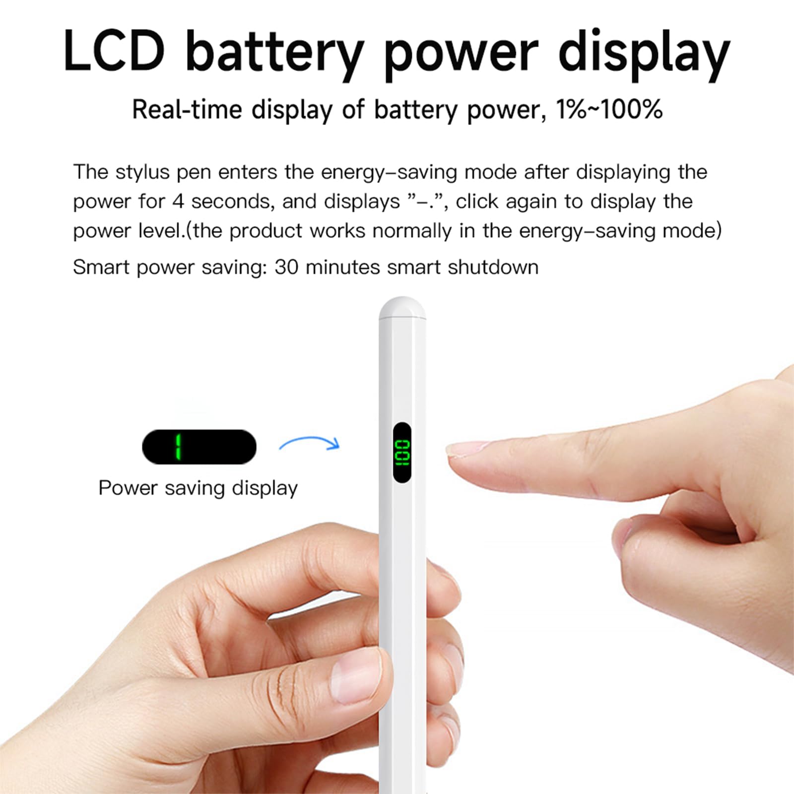 Apple Pencil Stylus for iPad 10th/9th Gen, iPad Pro 11 & 12.9 inch, iPad Air 5th/4th/3rd Gen, iPad Mini 6th/5th Gen - Pressure Sensitive Active Stylus Pen with Palm Rejection - Perfect for Drawing, Note Taking & Digital Art