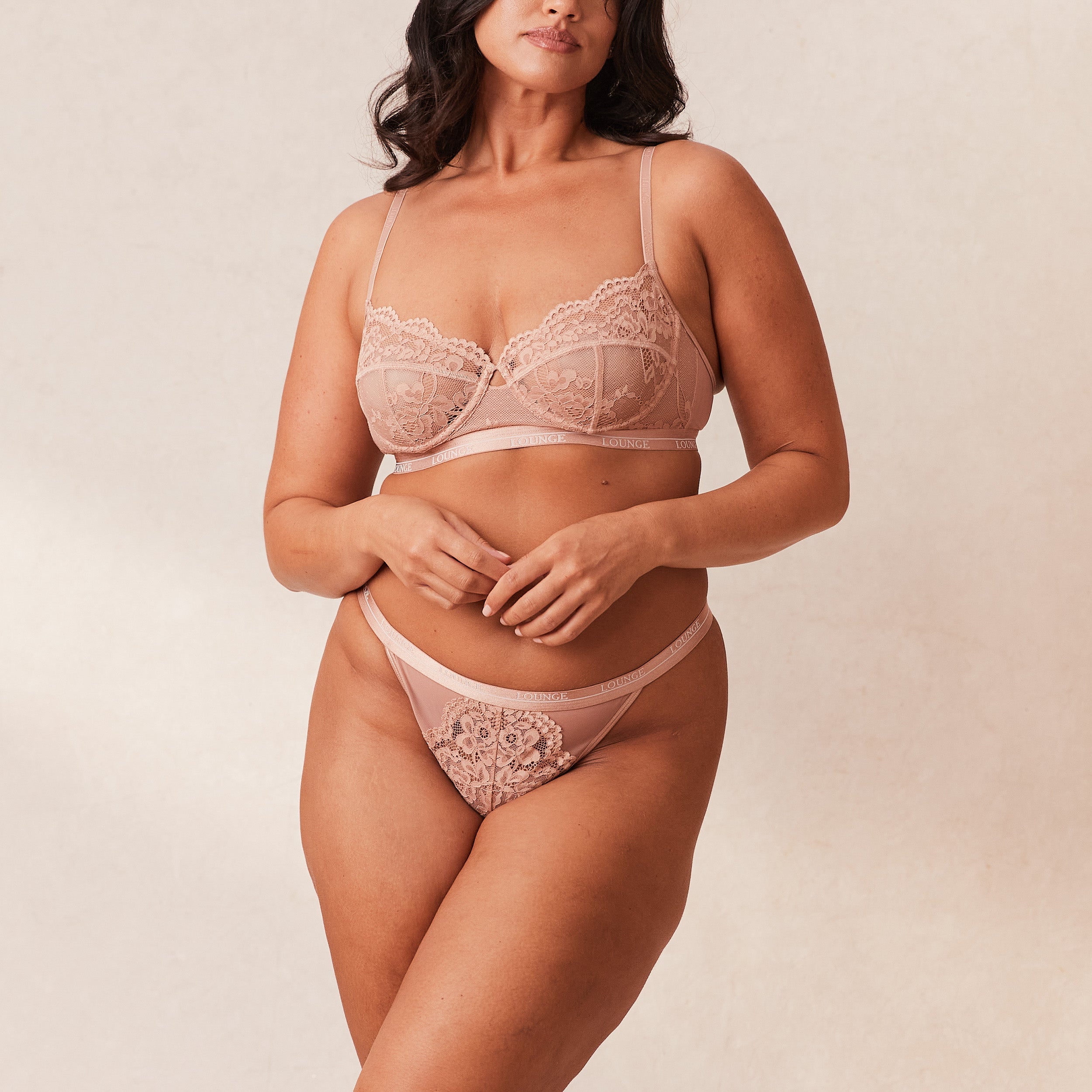 Blossom Balcony Bra - Comfortable Lace Underwire Bra for Women in Dusty Rose | Perfect for Everyday Wear, Date Nights & Special Occasions