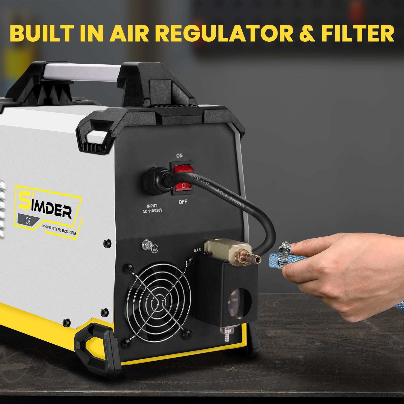 SSIMDER CUT 50 PRO Pilot Arc Plasma Cutter - 50Amp 110V/220V Dual Voltage Metal Cutting Machine for Steel, Iron, Stainless Steel | Perfect for DIY Projects, Auto Repair & Metal Fabrication