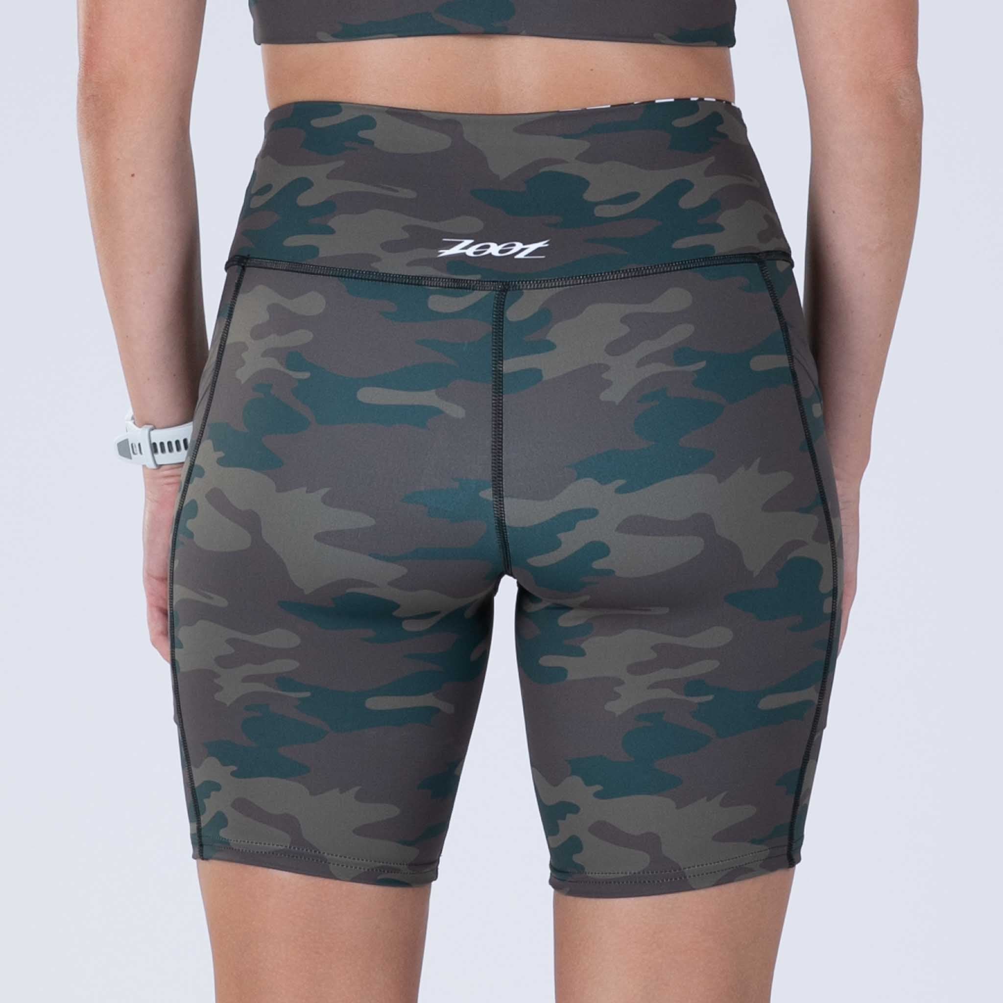 Women's Limited Edition Pulse Long Running Shorts - Cali Camo Print - Lightweight & Breathable for Jogging, Gym Workouts & Outdoor Activities
