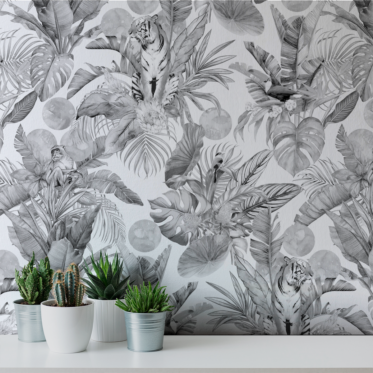 Premium Stalk Charcoal Wallpaper - Self-Adhesive Peel & Stick Wallpaper for Bedroom, Living Room, and Office Decor - Easy to Install & Removable