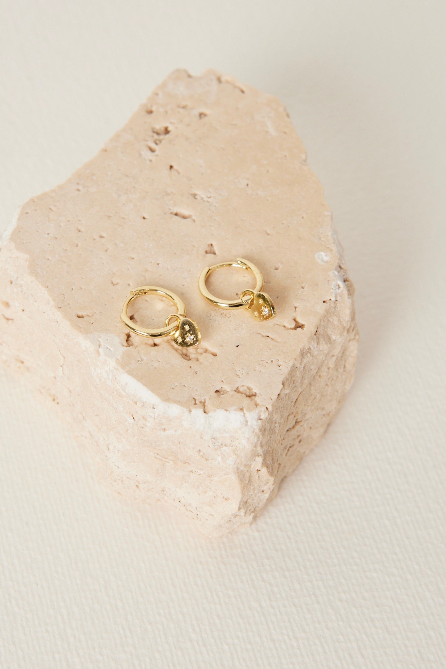 Gold Heart Locket Sleeper Earrings for Women - Elegant Dainty Huggie Hoop Earrings for Everyday Wear, Gift Giving & Special Occasions