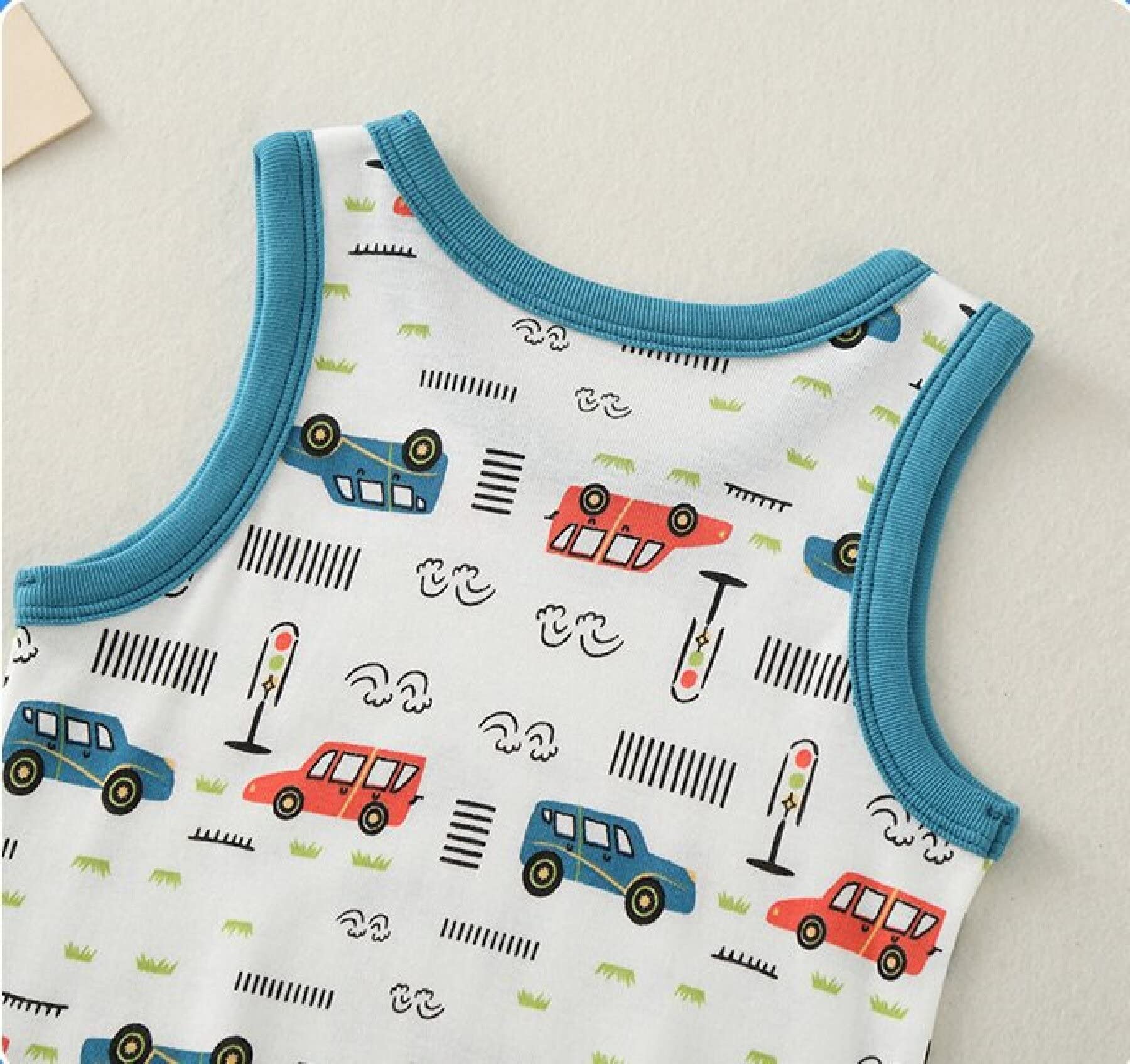 3-Pack Boys' Sleeveless Tank Tops for Toddlers - Soft Cotton Summer T-Shirts for Playtime, Beach & Outdoor Activities