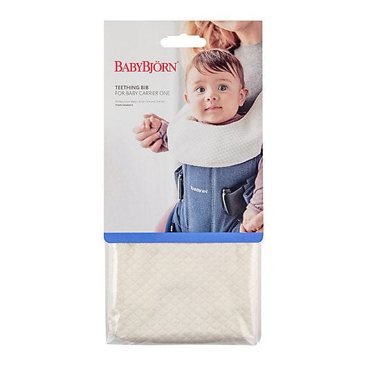 BabyBjorn Baby Carrier Bib for Harmony - Natural White | Soft & Absorbent Drool Bib for Infants | Perfect for Feeding, Outings & Daily Use