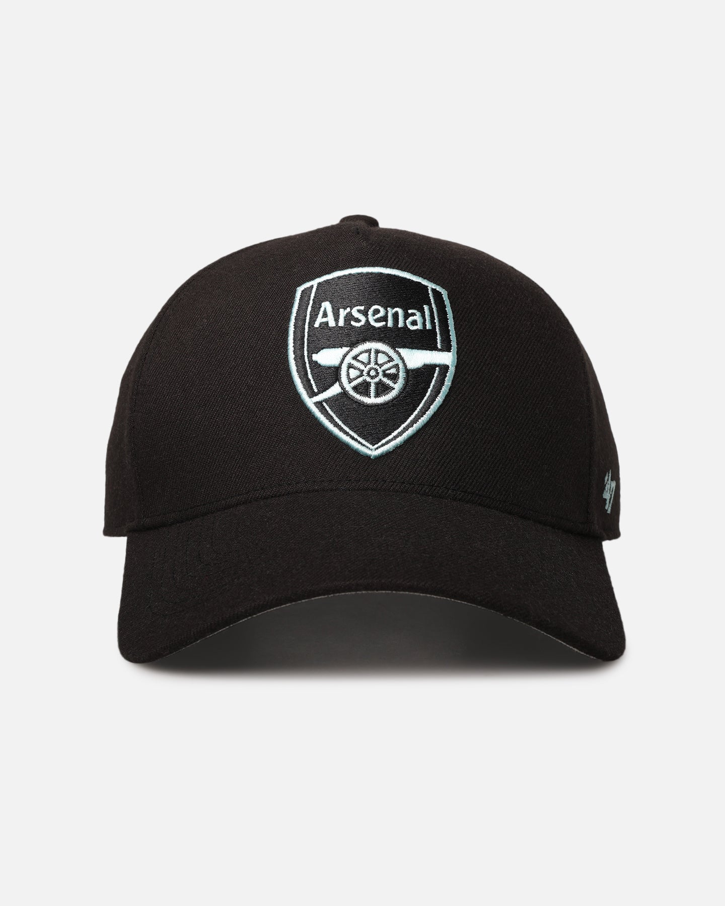 47 Brand Arsenal FC 47 MVP Snapback Hat - Black & Turquoise Adjustable Baseball Cap for Men & Women - Perfect for Soccer Games, Casual Wear & Sports Fans