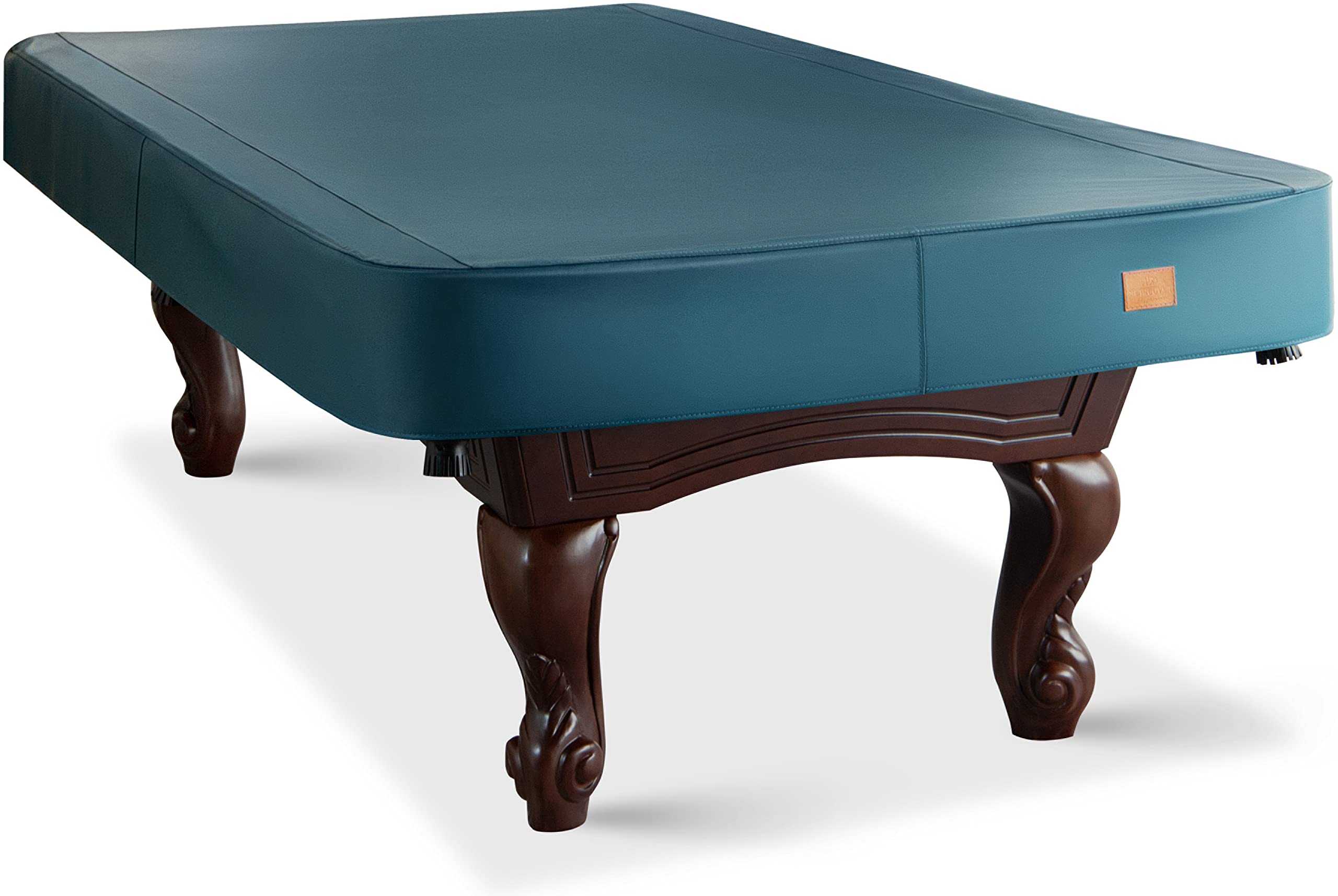 Heavy Duty Leatherette Billiard Pool Table Cover - Waterproof & Tearproof Protection for 7/8/9FT Tables (8FT Malachite Green, 10 Colors) - Perfect for Home Game Rooms, Bars, and Pool Halls