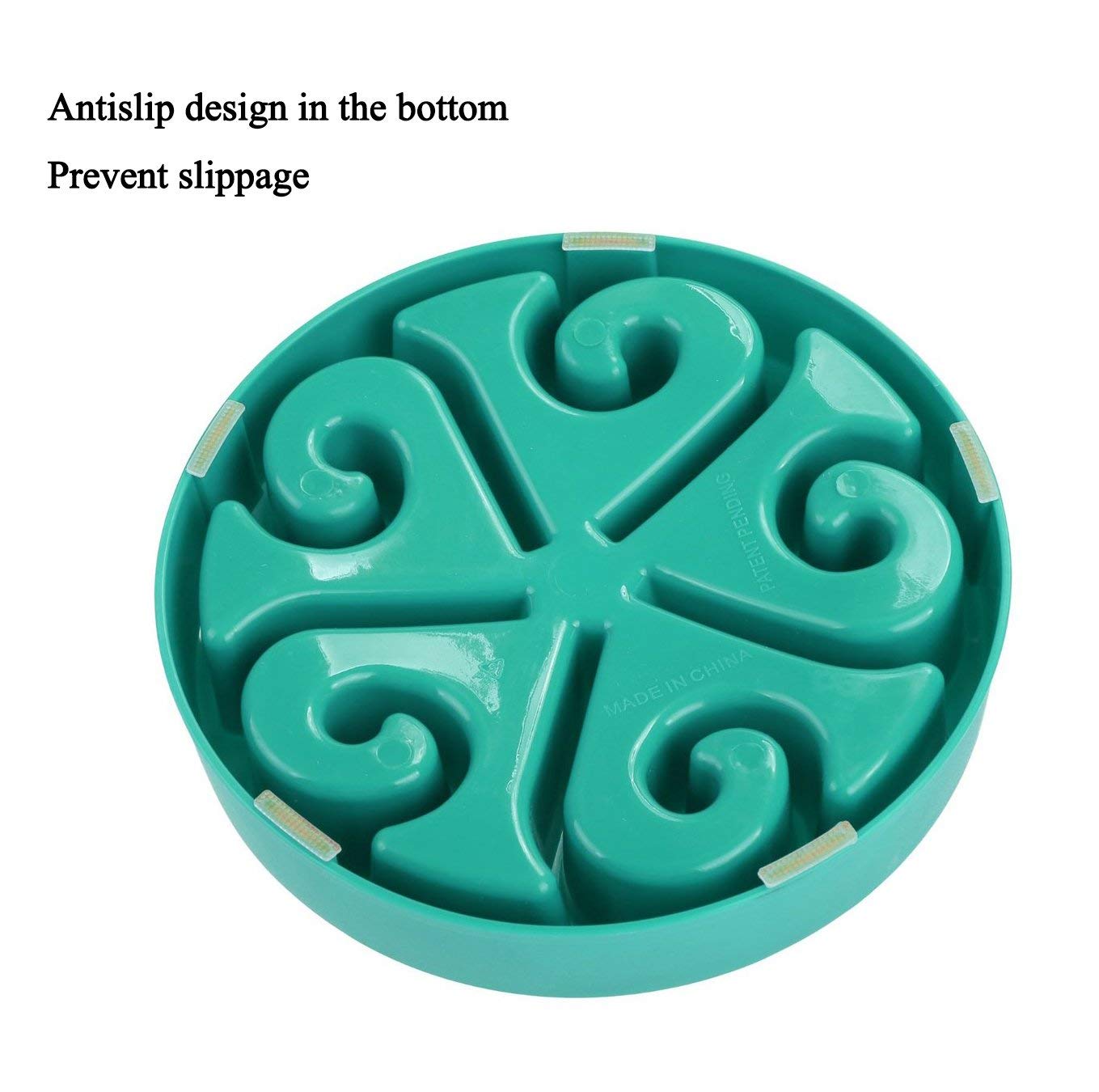 Slow Feed Interactive Dog Bowl for Small & Medium Dogs & Cats - Anti-Bloating Pet Dish (Blue) | Perfect for Fast Eaters & Mealtime Enrichment