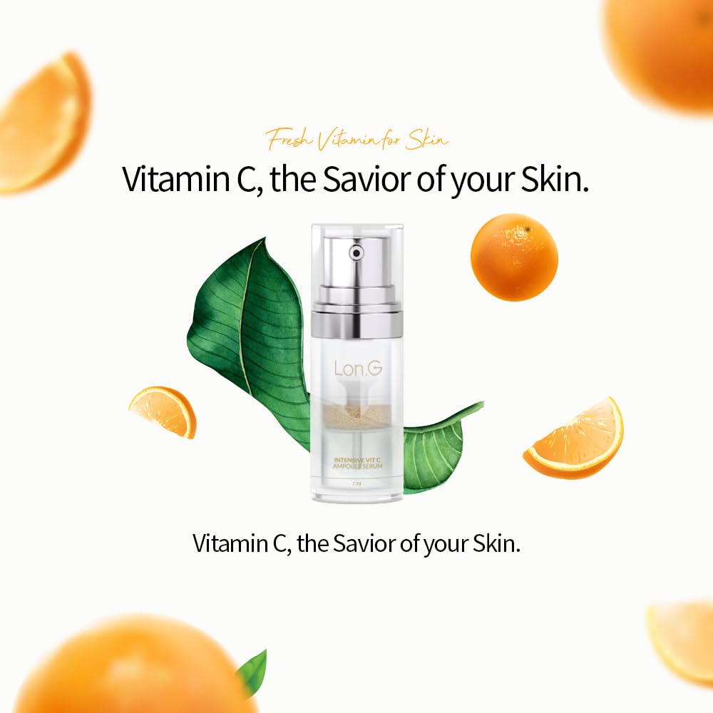 Best Intensive Vitamin C Ampoule Serum with Niacinamide & Glutathione - 5-Week Set for Wrinkle Reduction & Brightening | Anti-Aging Skincare for Day & Night Use