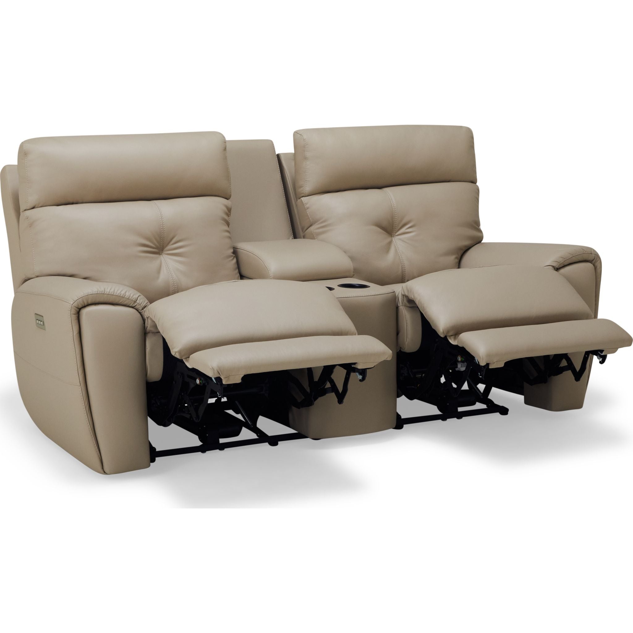 Aedon Power Reclining Loveseat with Adjustable Headrest & Lumbar Support - Modern Comfort for Living Room, Home Theater & Small Spaces - Bali Harvest Collection